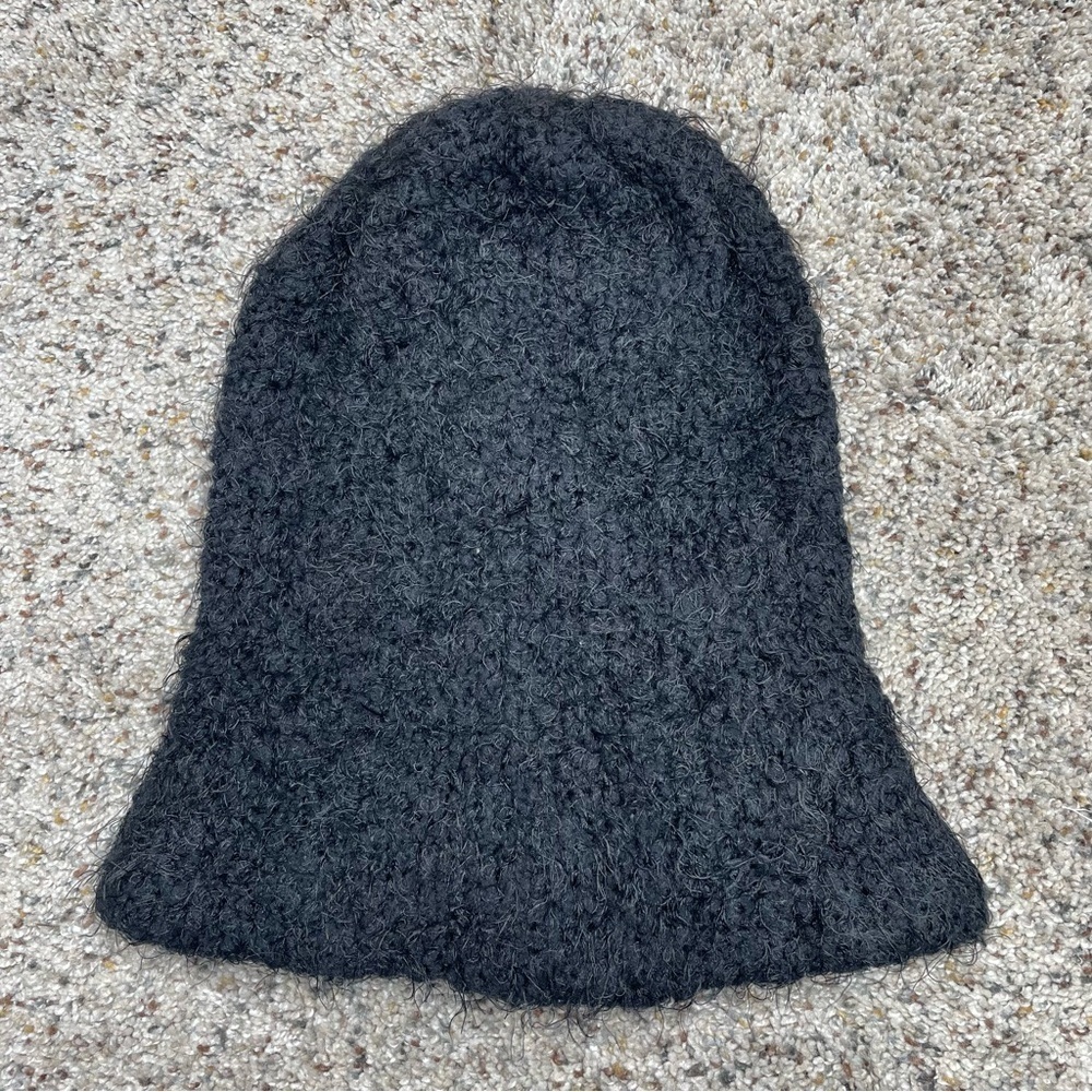 L.A. Hearts Fuzzy Knit Beanie Hat Black One Size PacSun Winter Outerwear